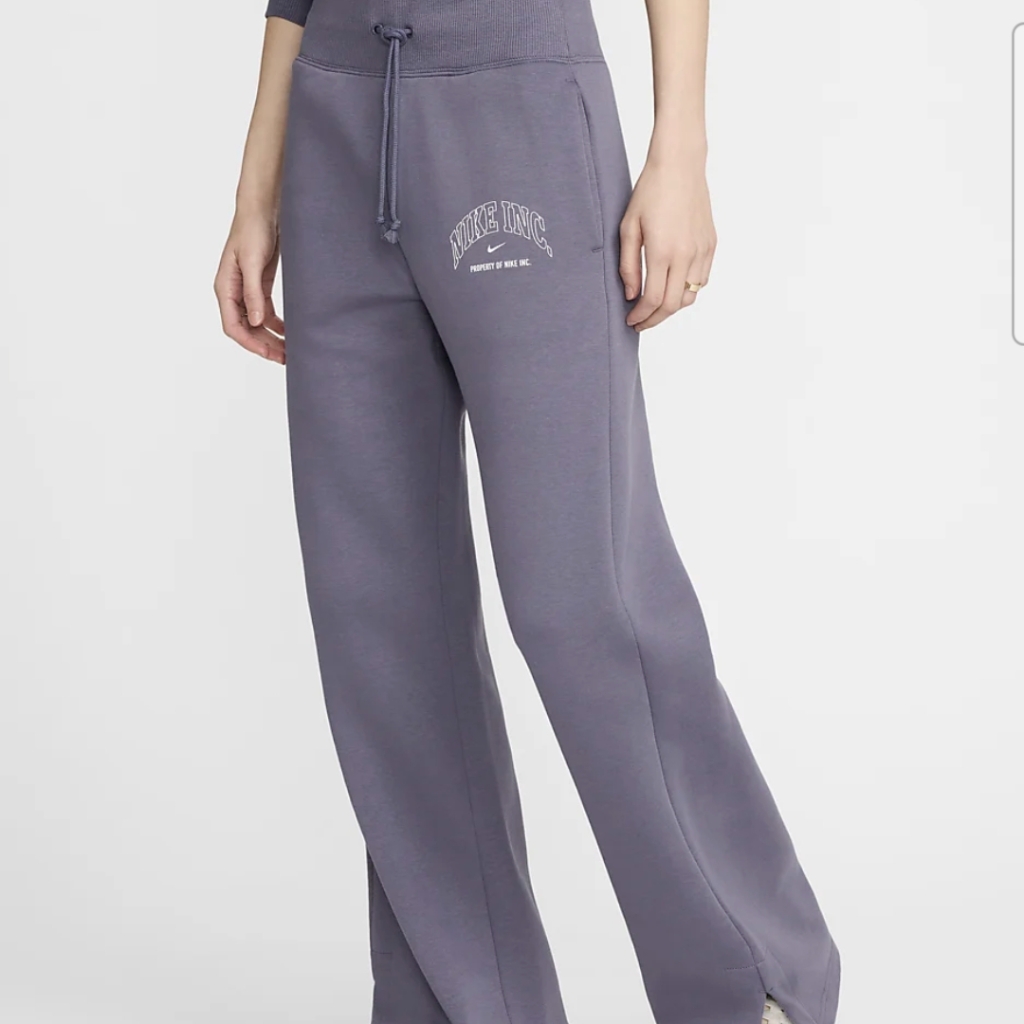 Nike Women's Wide-Leg Drawstring Sweatpants In Dusty Purple